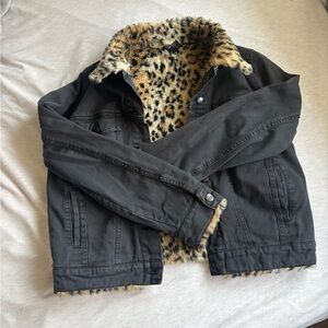 Forever 21 Leopard Print Faux Fur Jacket